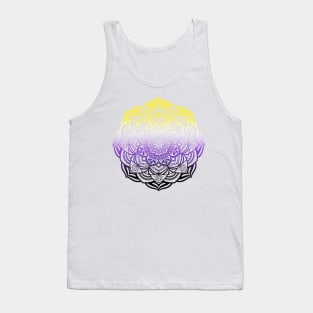 Gradient Nonbinary Pride Mandala Tank Top